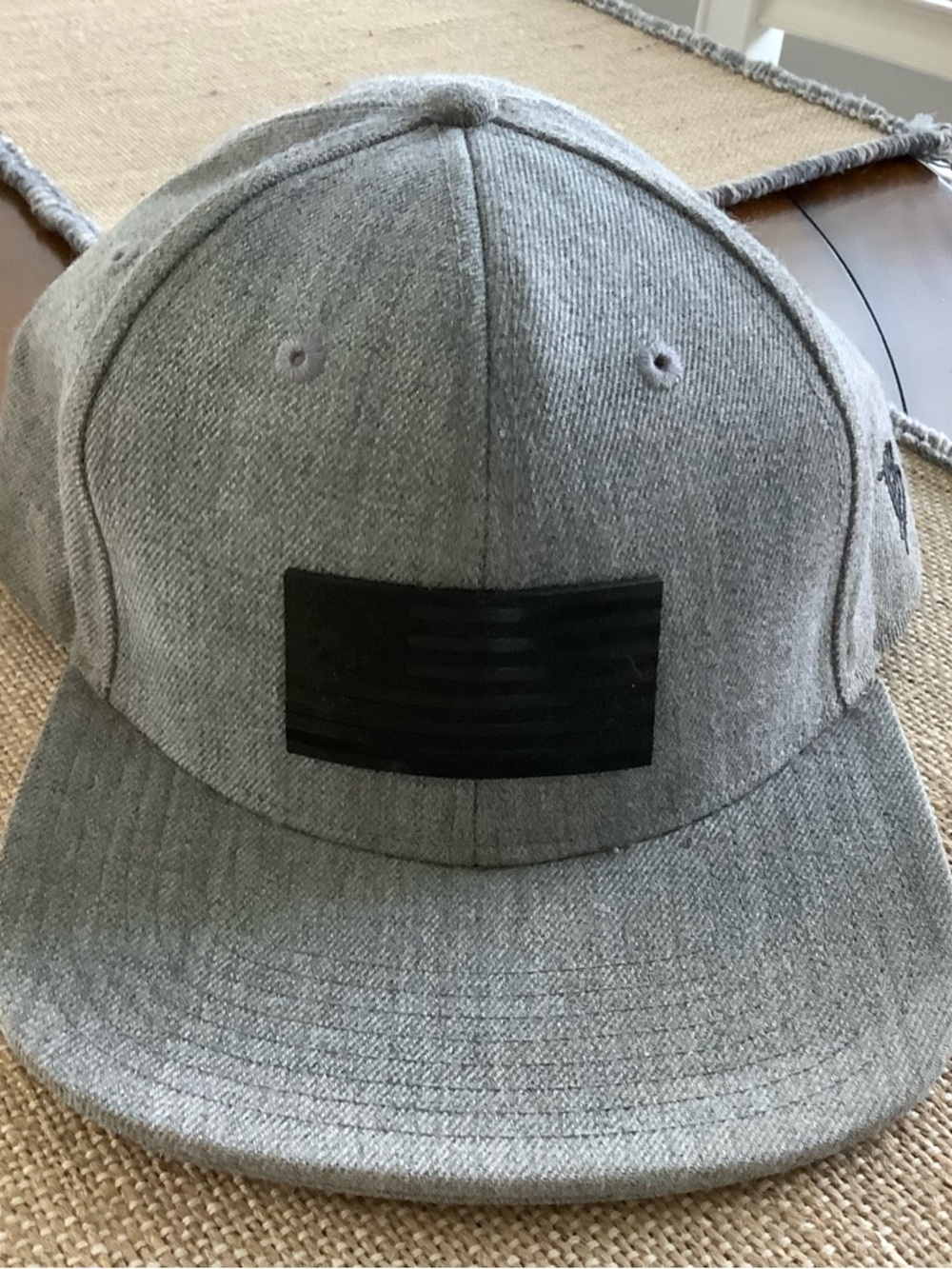 Branded.  Bills Heather Gray Snapback Hat with Black Flag Patch